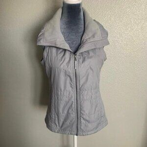 Columbia Women’s Grey Small Quilted High Collar Zip up Vest